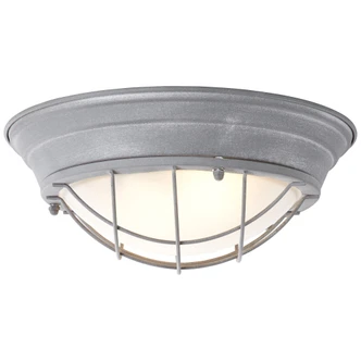 Wand- und Deckenleuchte Sina, grau, 14,5 x 34 cm, Glas Deckenlampe, dimmbar 