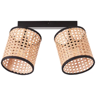 Spotbalken Toni, beige, 21 x 31 cm, Rattan Innenleuchte Spotbalken Toni, beige, 21 x 31 cm, Rattan Innenleuchte