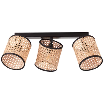 Spotbalken Toni, beige, 21 x 49 cm, Rattan Innenleuchte Spotbalken Toni, beige, 21 x 49 cm, Rattan Innenleuchte