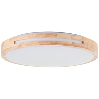 LED Deckenleuchte Viola, braun, Ø 39 cm, Holz Innenleuchte 