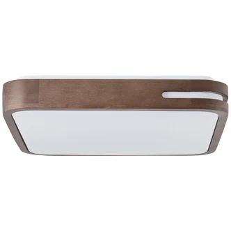 LED Deckenleuchte Viola, braun, 40 x 40 cm, quadratisch, Holz Innenleuchte 