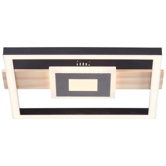 Deckenleuchte Aras, braun, 27,5 x 29,5 cm, Metall Lampe 