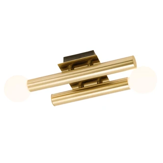 Wandleuchte Lena, gold, 7,5 x 33,5 cm, Metall Wandlampe, dimmbar 