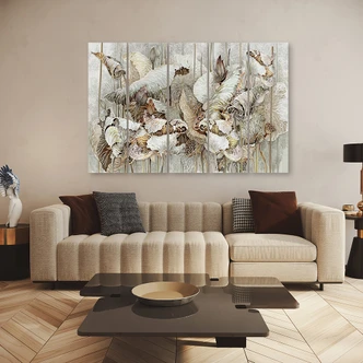 Leinwandbild 5 teilig, Saint Lotos Blumen 