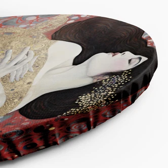 Immagine su tela rotonda - Donna rossa astratta - G. Klimt Immagine su tela rotonda - Donna rossa astratta - G. Klimt