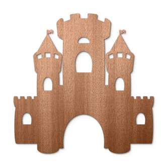 Holzdeko Mahagoni - Burg 