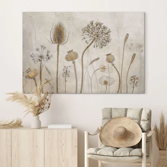 Wandbild Trockenblumen - Disher - Alu-Dibond 