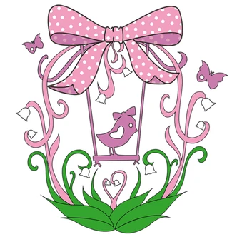 Wandtattoo Vogelschaukel Color 