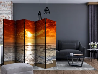 Paravent, Raumteiler freistehend, Trennwand - Marvelous sunset II, 5-teilig - einseitig bedruckt - 225x172 cm 
