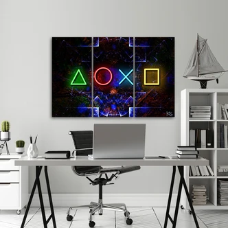 Leinwandbild 3 teilig, Spielkonsole 