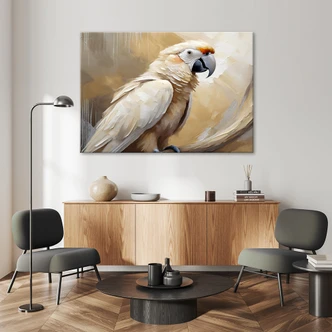 Leinwandbild AI Papagei Vogel gemalt 