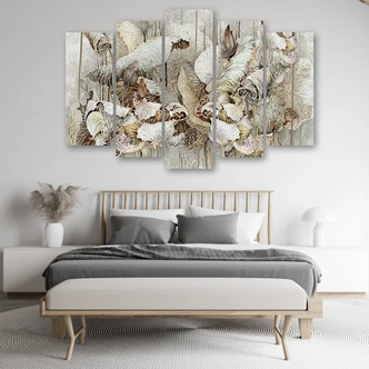 Leinwandbild 5 teilig, Saint Lotos Blumen 