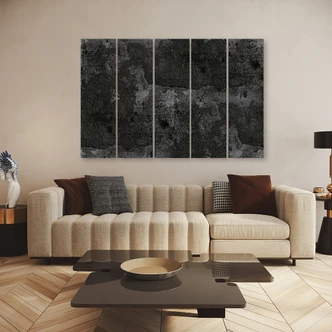 Leinwandbild 5 teilig, Alte Betonwand 
