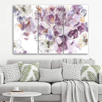 Leinwandbild 3 teilig, Iris Blume 