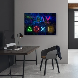 Leinwandbild, Für Gamers Spielkonsole Inschrift 