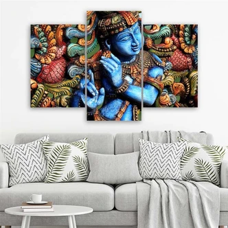 Leinwandbild 3-teilig, Buddha Zen Religion 