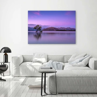 Leinwandbild, Baum auf einem See 
