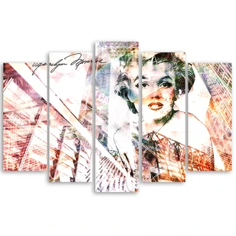 Leinwandbild 5 teilig, Marilyn Monroe 