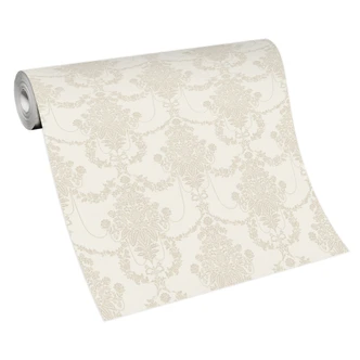 Papel pintado ornamental, papel pintado no tejido Erismann Versailles crema 