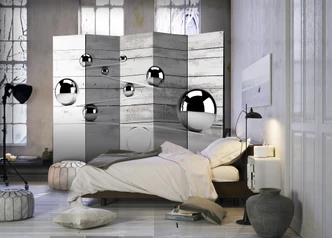 Paravent, Raumteiler freistehend, Trennwand - Gleichgewicht , 5-teilig - 225x172 cm 