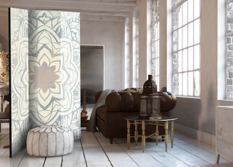 Kamerscherm - Winter Mandala, 3-delig - 135x172 cm 