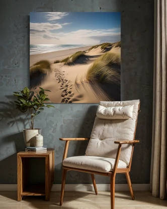 Leinwandbild Strand Meer Düne 