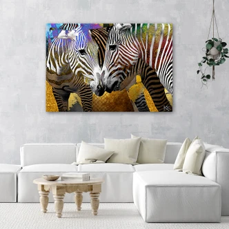 Canvasbillede, Zebra dyr abstrakt 