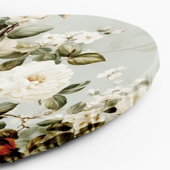 Ronde canvas foto boeket rozen 