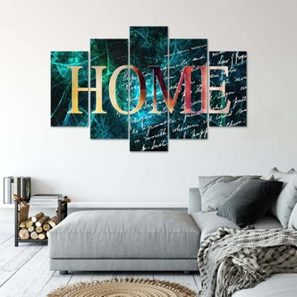 Leinwandbild 5 teilig, Home Wallpaper Hintergrund Blau 