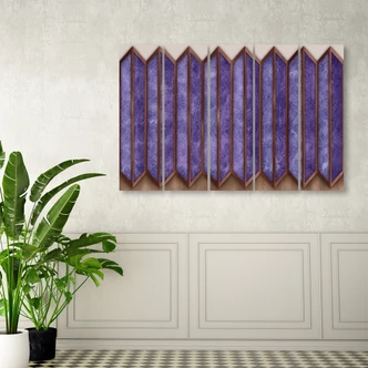 Leinwandbild 5 teilig, Buntes 3D -Fenster 
