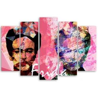 Leinwandbild 5 teilig, Frida Kahlo 