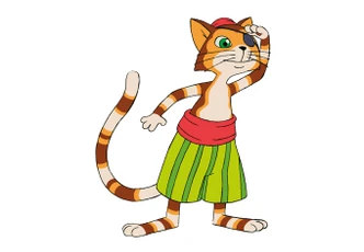 Fensterbild Pettersson und Findus - Findus Ahoi 