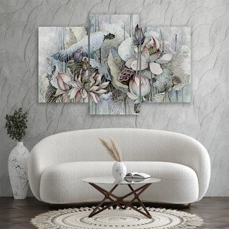 Leinwandbild 3 teilig, Saint Lotos Blumen 