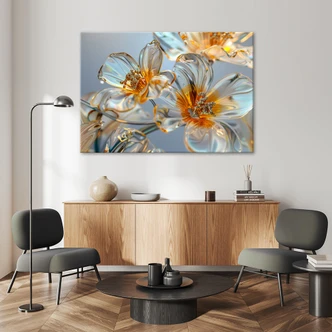 Leinwandbild, Diamantblumen - Komposition 