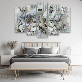 Leinwandbild 5 teilig, Saint Lotos Blumen 