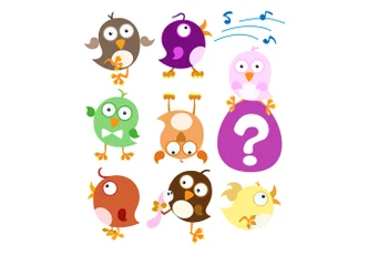 Fensterbild Verrückte Vögelchen Set 