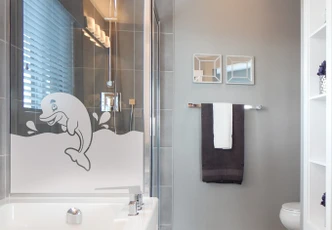 Fensterdekor Delphin im Meer 