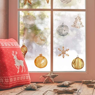 Raamfolie Kerstboom Decoratie (set van 22 raamstickers) 