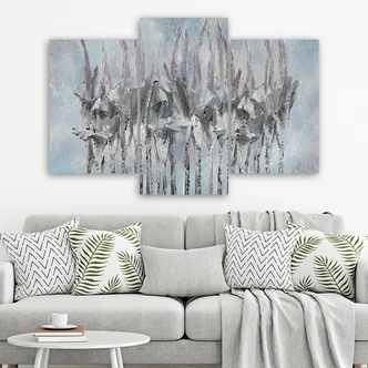 Leinwandbild 3 teilig, Pflanzen Blumen Simnitło 