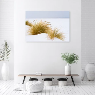 Leinwandbild, Dünen auf goldenem Sand 