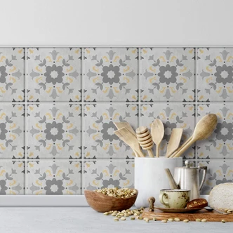 Tegelstickers Bloemen Ornament (set van 12) 