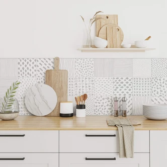 Azulejos Adhesivos formas - gris - lote de 12 