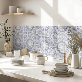 Azulejos Adhesivos Azulejos orientales azul - lote de 12 Azulejos Adhesivos Azulejos orientales azul - lote de 12