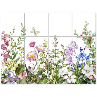 Fliesenaufkleber Sommerwiese - 12er Set - aus der LandIDEE Wohnen & Deko Kollektion 