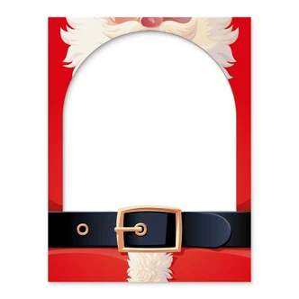 Fotorahmen Weihnachten mit Nikolaus-Kostüm - Partydeko für festliche Fotos 