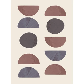 Fototapete 1X Studio - Abstrakte Formen in Erdtönen 