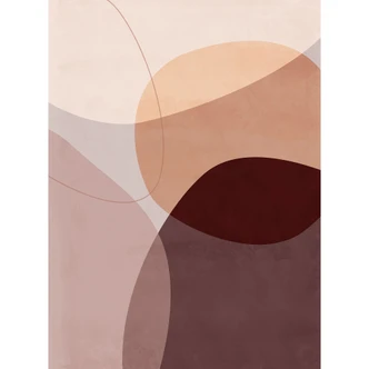 Fototapet Abstrakte former i varme jordfarver - Böhmer 