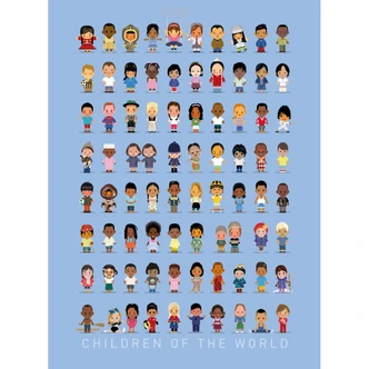 Fototapete Braun - Children of the world 