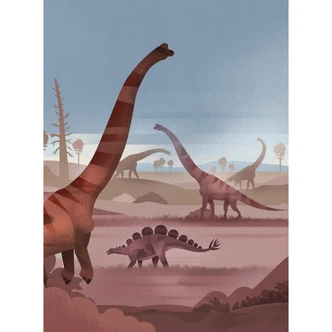 Fotobehang Braun - Land van de Dinosaurussen 