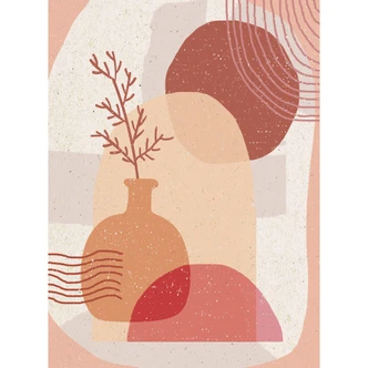 Fototapete Demir - Boho Illustration einer Pflanze 